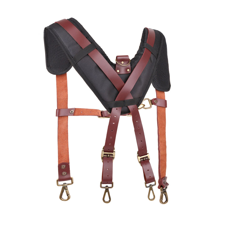 Oiled Tanned Tool Belt with Leather Suspender Vest