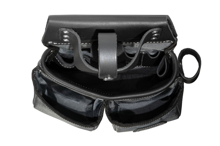 LAUTUS Heavy Duty Top Grain Leather and Nylon Tool Belt for Framers, Carpenters & Electricians, 22 Pockets, Hammer Holder, 4 D-Rings