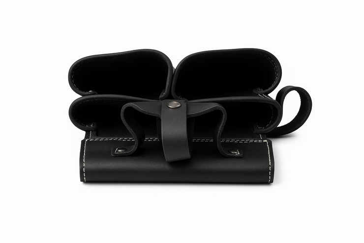 LAUTUS Oil Tanned Leather Tool Pouch Bag with Tape Measure Holder |Brown |Carpenter, Construction, Framers, Handyman | Construction Grade Leather|