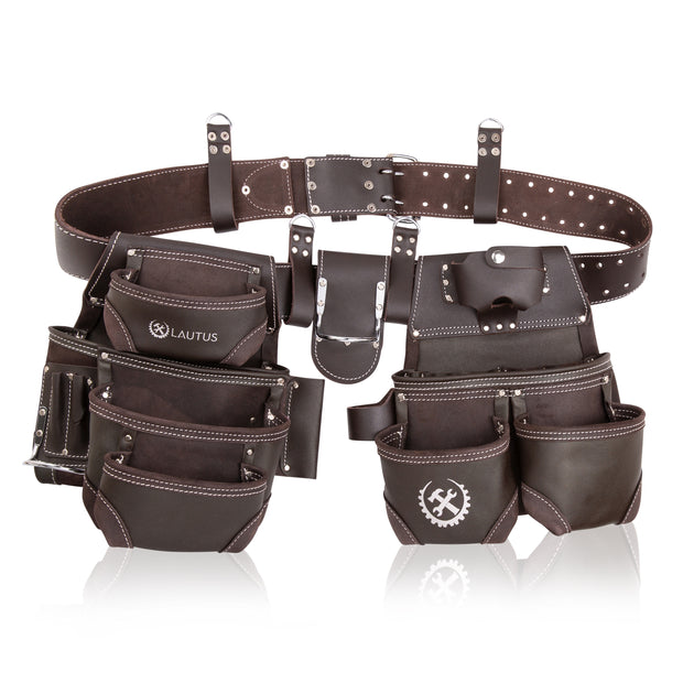 Oiled Tanned Tool Belt with Suspender Vest