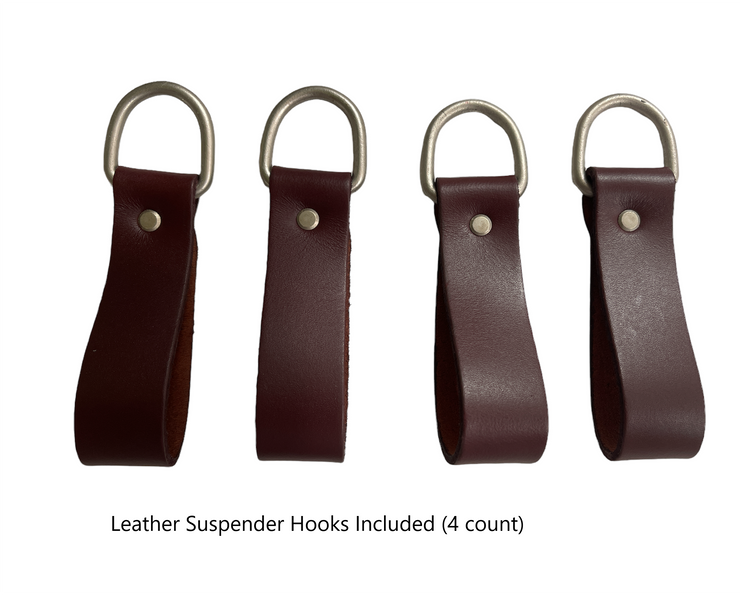 Leather Padded Tool Belt Suspenders w/Chest Strap| Pencil Sleeve| Comfortable & Heavy Duty | Fully Adjustable | Construction Grade