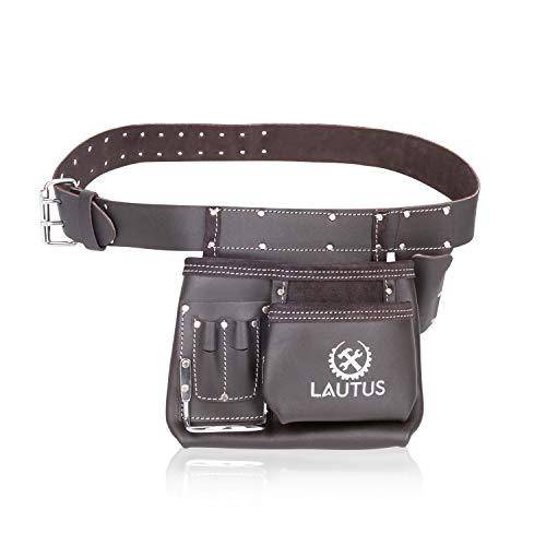 Yusra Premium Oil Tanned Leather Tool Belt pro 21 Pocket Tool Pouch Heavy  Duty Leather Tool Belt, Tool Bag 21 Pockets, Tool Belt/Pouch for Framer